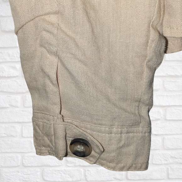 Mi Ami for Francesca’s Beige Cotton and Linen Utility Jacket - Picture 5 of 6